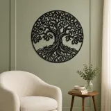 Oak Tree Strength Metal Wall Art | Botanical Metal Wall Decor - lifestyle view 2