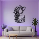 Faceless Fashion Muse Metal Wall Art | Minimalist Woman Line Art