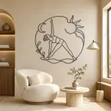 Triangle Pose Line Metal Wall Art | Yoga and Meditation Wall Decor - lifestyle view 5