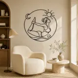 Bow Pose Energy Metal Wall Art | Yoga and Meditation Wall Decor - lifestyle view 5