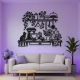 Baker Kitchen Line Metal Wall Art | Cozy Home Metal Decor