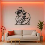 Warrior Flow Metal Wall Art | Movement Silhouette Decor