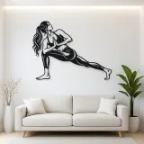 Twisted Lunge Metal Wall Art | Movement Silhouette Decor