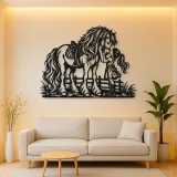 Pony and Child Metal Wall Art | Equestrian Wall Decor