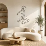 Sensual Line Dancer Metal Wall Art | Dance Silhouette Wall Decor - lifestyle view 3