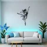 Graceful Arabesque Metal Wall Art | Movement Silhouette Decor