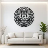 Boho Rainbow Arch Metal Wall Art | Modern Abstract Metal Decor