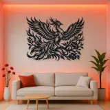 Phoenix Flame Flow Metal Wall Art | Celestial Boho Wall Decor