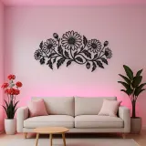 Daisy Chain Metal Wall Art | Botanical Metal Wall Decor