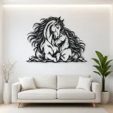 Two Horses Embrace Metal Wall Art | Equestrian Wall Decor