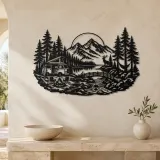 Camper Van Forest Metal Wall Art | Travel and City Wall Decor - lifestyle view 3