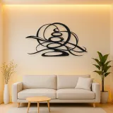 Zen Stone Arcs Metal Wall Art | Modern Abstract Metal Decor