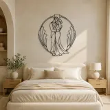 Art Deco Couple Metal Wall Art | Romantic Couple Decor - lifestyle view 2