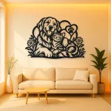Dog and Cat Friends Metal Wall Art | Pet Lover Silhouette Decor