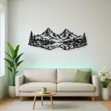Twin Peaks Reflection Metal Wall Art | Modern Abstract Metal Decor