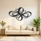 Modern Ribbon Knot Metal Wall Art | Modern Abstract Metal Decor