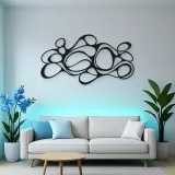Organic Pebble Rhythm Metal Wall Art | Modern Abstract Metal Decor