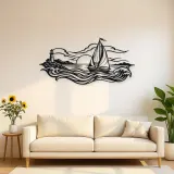 Sailboat Horizon Metal Wall Art | Coastal and Nautical Wall Decor