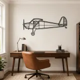 Luscombe 8A Airplane Silhouette Metal Wall Art, Metal Aircraft Silhouette, Aviation Wall Decor, Aviator Decor - lifestyle view 4