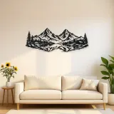 Twin Peaks Reflection Metal Wall Art | Modern Abstract Metal Decor