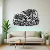 Horse Ocean Gallop Metal Wall Art | Equestrian Wall Decor