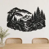 Secret Forest Bridge Metal Wall Art | Travel and City Wall Decor - lifestyle view 4