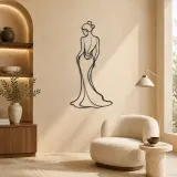 Fashion Back Silhouette Metal Wall Art | Fashion Figure Wall Decor - lifestyle view 5