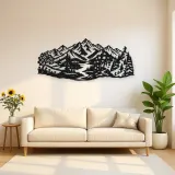 Four Seasons Peaks Metal Wall Art | Modern Abstract Metal Decor