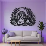 Beagle Garden Metal Wall Art | Pet Lover Silhouette Decor