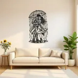 Rainy Day Kiss Metal Wall Art | Romantic Couple Decor
