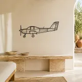 PA-38 Tomahawk Airplane Silhouette Metal Wall Art, Metal Aircraft Silhouette, Aviation Wall Decor, Aviator Decor - lifestyle view 3