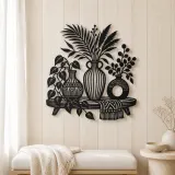 Boho Vase Trio Metal Wall Art | Cozy Home Metal Decor - lifestyle view 5