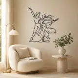 Ballet Pas De Deux Metal Wall Art | Couple Dance Wall Decor - lifestyle view 5