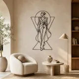 Geometric Runway Muse Metal Wall Art | Fashion Figure Wall Decor - lifestyle view 5