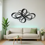 Modern Ribbon Knot Metal Wall Art | Modern Abstract Metal Decor