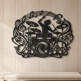 Drum Rhythm Circle Metal Wall Art | Modern Abstract Metal Decor - lifestyle view 5
