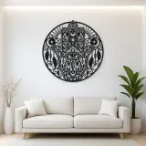 Celestial Hamsa Metal Wall Art | Spiritual Boho Metal Decor