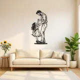Father Daughter Dance Metal Wall Art | Family Silhouette Decor