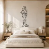Long Sleeve Gown Metal Wall Art | Fashion Figure Wall Decor - lifestyle view 2