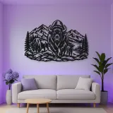 Buffalo Mountain Metal Wall Art | Wildlife Silhouette Decor