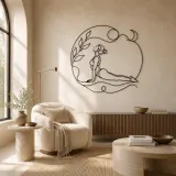 Upward Dog Flow Metal Wall Art | Yoga and Meditation Wall Decor - lifestyle view 5