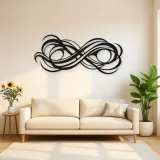 Interwoven Wave Ribbons Metal Wall Art | Modern Abstract Metal Decor