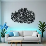 Turntable Groove Metal Wall Art | Music Room Wall Decor