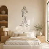 Pearl Gown Profile Metal Wall Art | Fashion Figure Wall Decor - lifestyle view 2