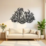 Seahorse Garden Metal Wall Art | Coastal and Nautical Wall Decor