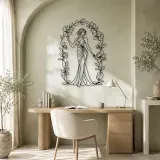 Floral Arch Woman Metal Wall Art | Botanical Woman Wall Decor - lifestyle view 4