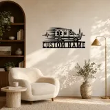 Personalized Side View Ambulance Heartbeat Metal Wall Art - lifestyle view 5