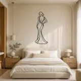 Runway Back Curve Metal Wall Art | Fashion Figure Wall Decor - lifestyle view 2