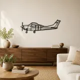 Silhouette de avión 206 en metal, decoración mural de aviación, decoración de aviador