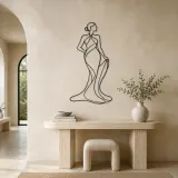 Artistic Torso Flow Metal Wall Art | Feminine Figure Wall Decor - lifestyle view 3